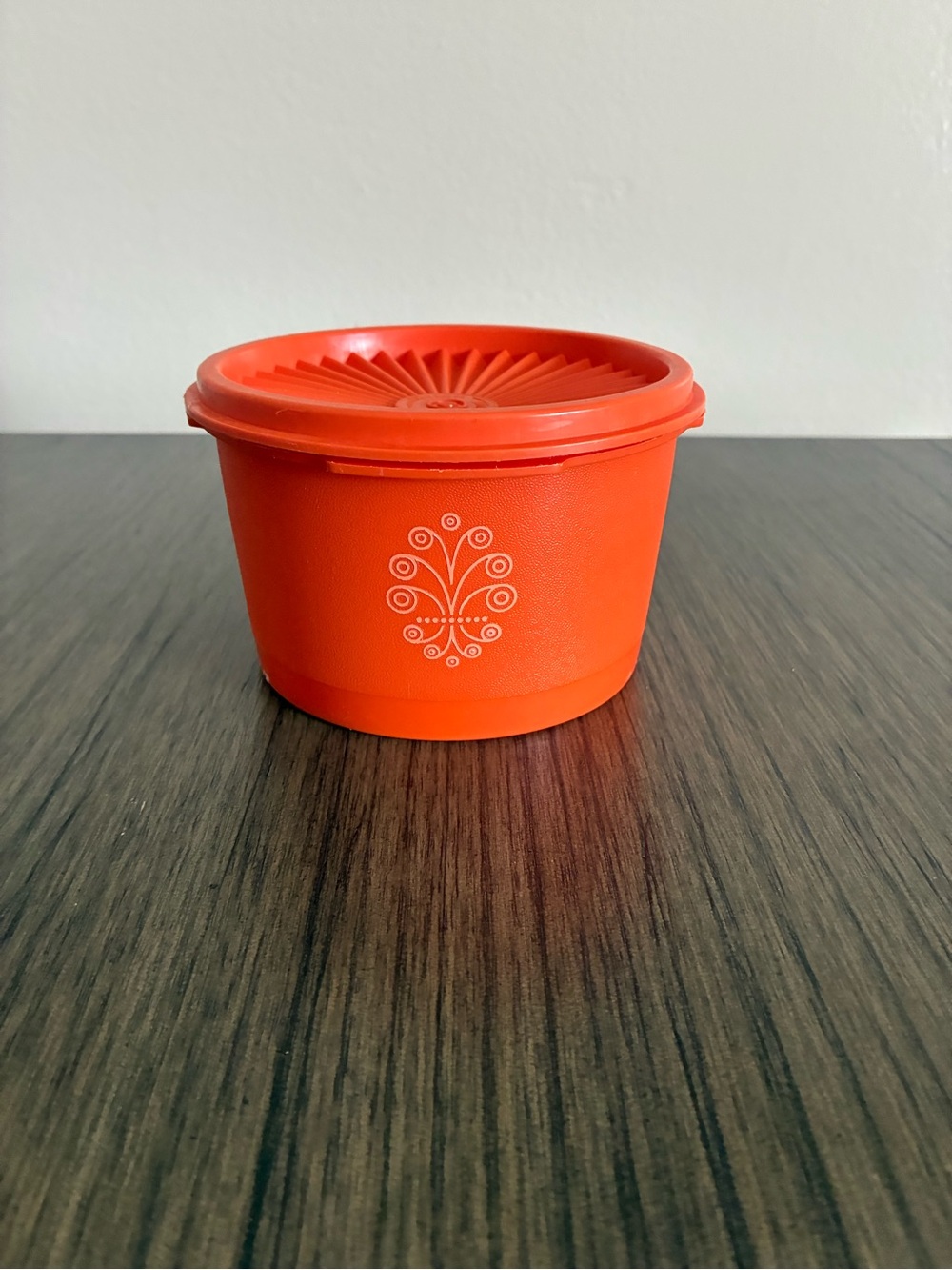 Vtg Tupperware Harvest Orange Servalier Canister